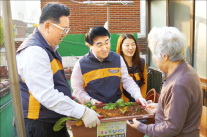 KB투자증권, 독거노인에 상자텃밭 전달