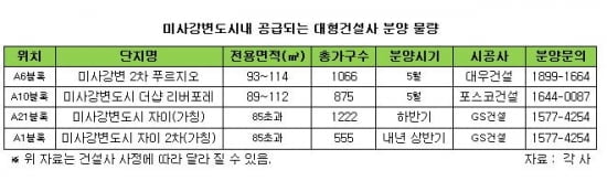 중대형 아파트 안되는 거 아니었어?…미사강변도시, 대형 건설사 '분양대전'