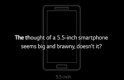 LG 'G3'의 그립감을 강조하는 티저 영상 장면.