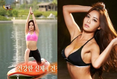 강예빈 패들보드 요가 화제, 몸매 비결이 이거였어?