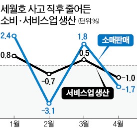 [기로에 선 경제] "2분기 소비, 세월호 여파로 주춤…1분기 밑돌 듯"