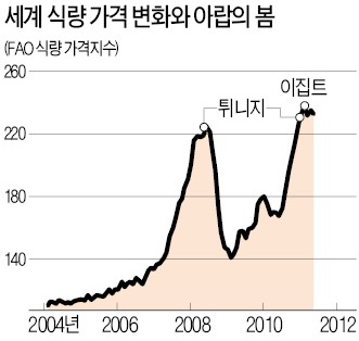 밀가루값 폭등이 불러온 '아랍의 봄'…식량공급 불안은 안보도 위협