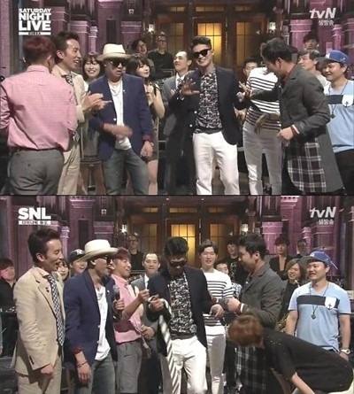 'SNL 코리아'에 출연한 최자(가운데). 사진=해당 방송 캡처