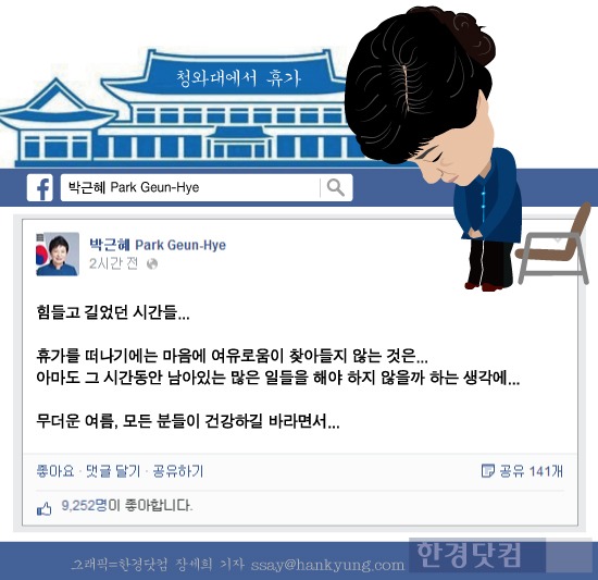 [인포그래픽] 박근혜 대통령, 휴가 떠나지 않고 청와대에 남은 이유…