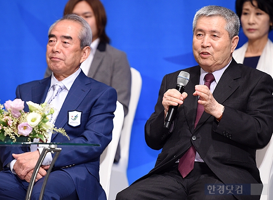 [포토] '2014인천아시아경기대회' 개폐막식 기자회견 참석한 김영수 위원장-임권택 총감독