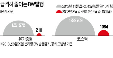 [마켓인사이트] "분리형 BW, 공모 발행은 다시 허용"