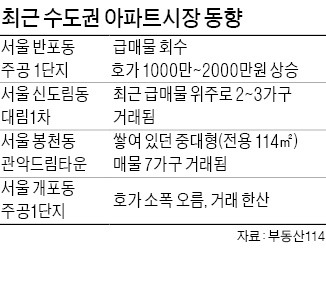 부동산 규제 완화 기대감…재건축 이어 전세가율 높은 아파트도 호가↑