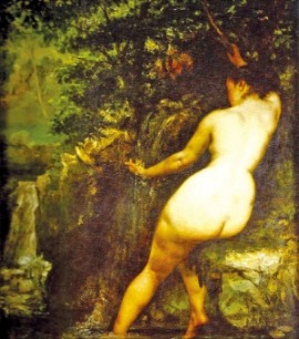 쿠르베 ‘샘’ (1868, 캔버스에 유채, 파리 오르세미술관)