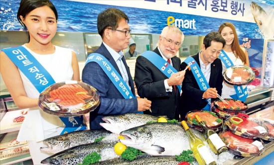 칠레산 연어 맛보세요 