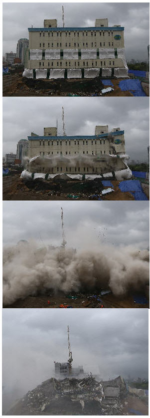 노량진 냉동창고, 43년만에 발파 해체 