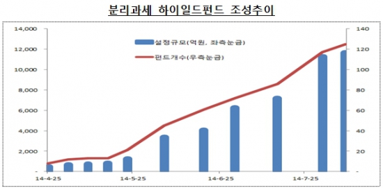 분리과세 하이일드펀드, 세제혜택 일몰기한 1년 연장된다