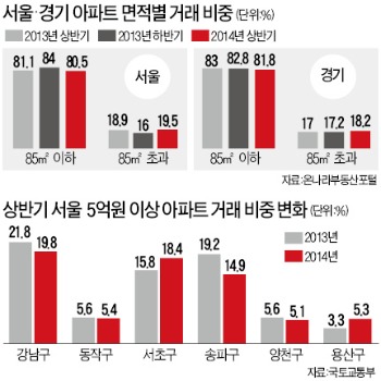 주택거래량 한달새 5% 늘어…서울·경기 중대형 아파트 매매 활기