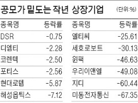 2013년 상장한 41곳 중 12곳 '2년차 징크스' 시달려