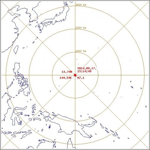 괌 규모 7.1 강진 발생 / 사진 출처=기상청