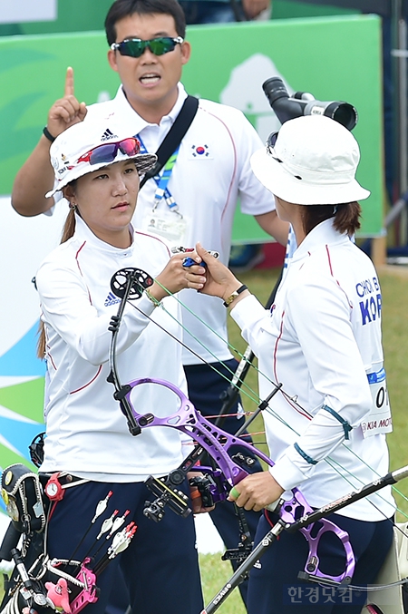 [포토] 여자 양궁 '金' 앞으로 한 발짝 가까이