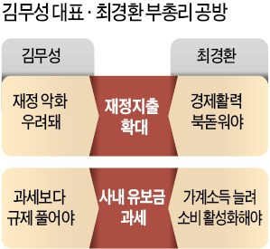 김무성, 최경환 정책 잇따라 '태클'