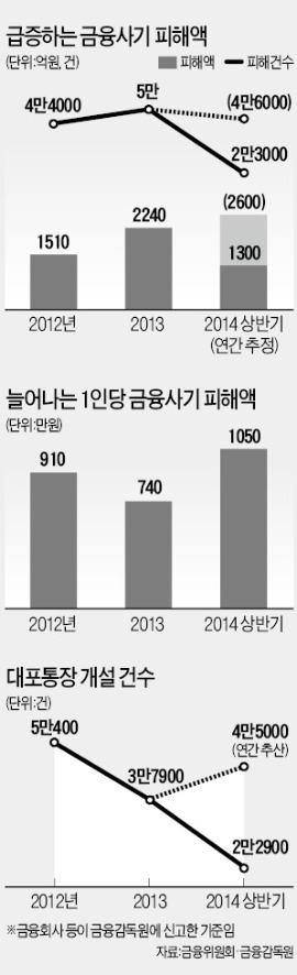 정부, 2년간 금융사기 방지책 9차례 내놨지만…금융사기 피해액 되레 70% 늘었다