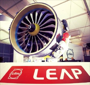 GE와 프랑스 항공업체 스넥마와의 합작회사 CFM인터내셔널이 개발한 차세대 항공기 엔진 ‘LEAP’. 