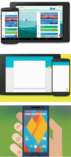 머티리얼 디자인을 적용한 구글의 새 안드로이드 운영체제(OS) 롤리팝.