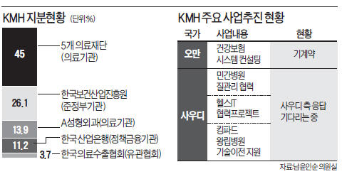 민관합작기업 KMH 표류 2년…의료수출 정책실패로 公기업 1곳 더 는다