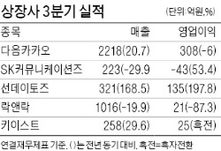 다음카카오 합병 후 첫 실적발표…영업익 6% 감소