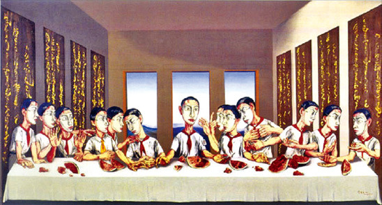 중국 서양화가 쩡판즈의 ‘최후의 만찬’(400×220cm), 2001년작
