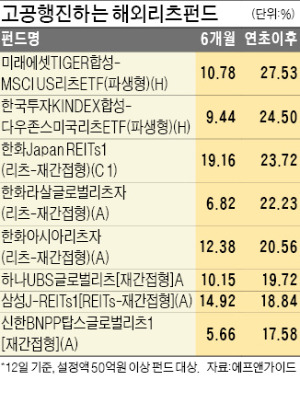 글로벌리츠펀드, 올해 수익률 20% '고공행진'