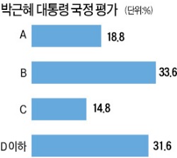 [2015 정치권 화두] 박근혜 정부 2년 엇갈린 평가…B 33%·D 31%