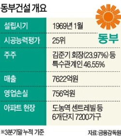 '그룹 모태' 동부건설, 결국 법정관리 신청