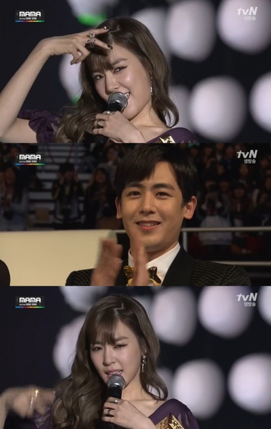 2014 MAMA 태티서, K-pop 팬 초이스 수상...닉쿤 '미소'