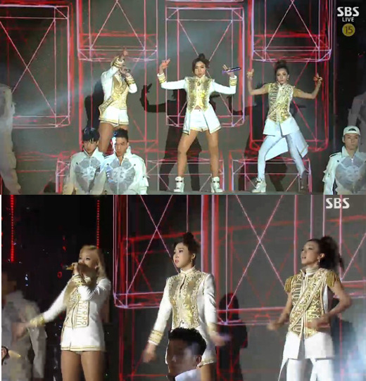 '가요대전' 박봄 없는 2NE1 무대 어땠나…카리스마 여전