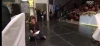 시상식 바닥에 앉은 스태프 등장, MBC 연기대상 방송사고