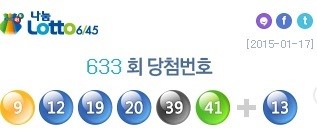 633로또당첨번호 발표…1등 총 12명 12억 당첨금 획득