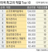 SW설계사, 美 최고 직업으로…'연봉 킹' 의사 제쳐