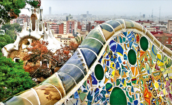 스페인 바르셀로나의 구엘공원 
