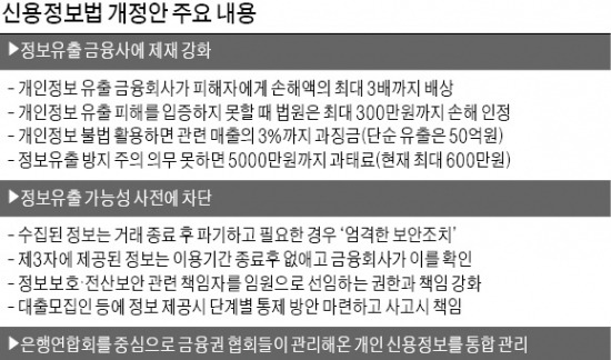 금융社에 징벌적 배상 책임…개인정보 유출땐 피해액 3배 물어야