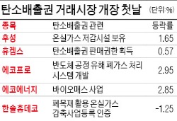 탄소배출권 시장 개장 첫날…이건산업 7% 넘게 올라