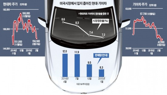 美 판매 부진·신흥국 환율 악재…배당 늘려도…자동차株 후진