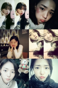 채수빈, 긴 머리부터 멍 분장까지.. 일상사진 공개