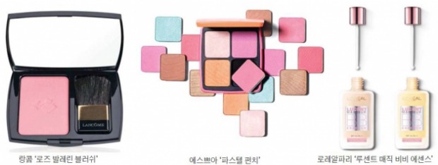[봄 유통대전] 촉촉한 수분감·사랑스런 핑크 컬러…봄 햇살 가득 담은 메이크업
