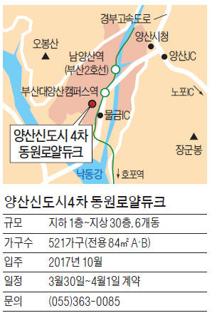 양산신도시4차 동원로얄듀크, '부산의 분당' 양산신도시 더블역세권 521가구