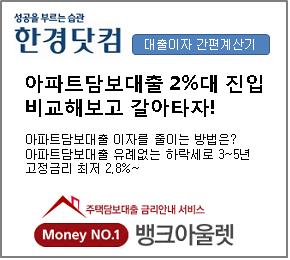 버거운 이자부담 주택아파트담보대출 마우스하나로 조회