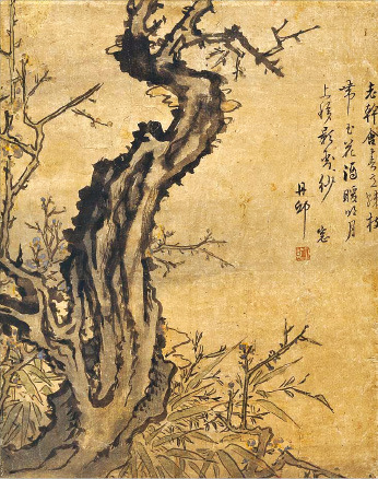 단원 김홍도의 ‘노매함춘’(老梅含春·29.5×36.5cm)