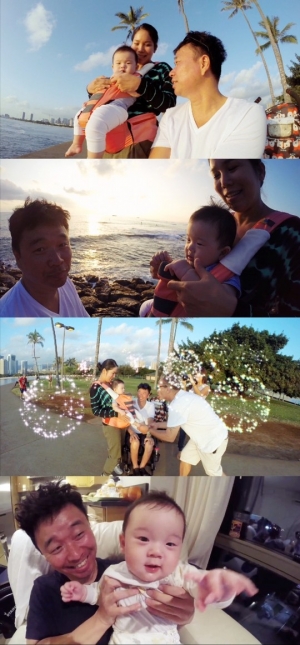 &#39;엄마의 탄생&#39; 강원래 김송, 아들 선이 이름 탄생한 하와이 해변 방문