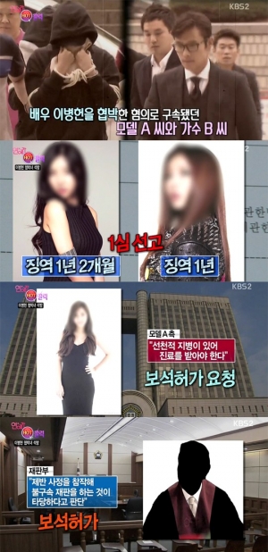 '연예가중계' 이병헌 협박 '이지연-다희', “제반 사정상 불구속 재판 타당”