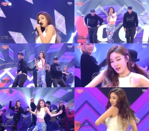 &#39;인기가요&#39; NS윤지 &#39;와이피&#39;, 허리라인 강조 늘씬한 몸매 자랑