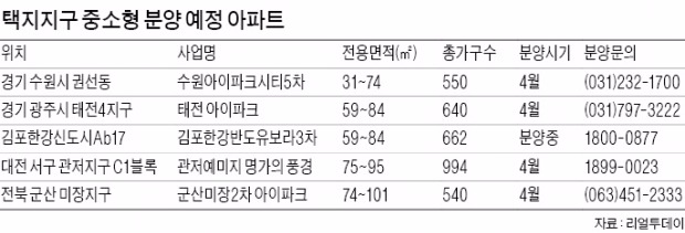 틈새상품으로 대접받는 '택지지구 중소형'