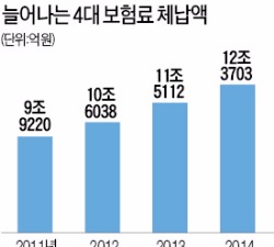 4대보험 체납액 12조 넘었다…지역가입자 30% 국민연금 안 내