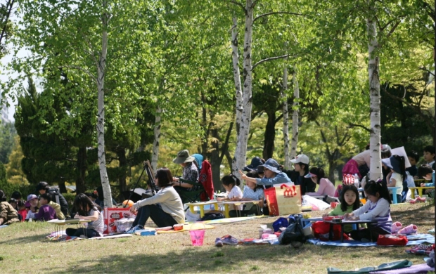 계룡장학재단 대전 유림공원 사생대회 성황리에 개최