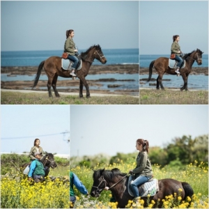 &#39;맨도롱 또?&#39; 강소라, 제주도를 시원하게 누비는 '힐링 승마녀' 변신